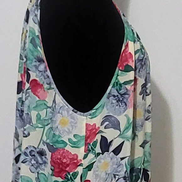 Joie Floral Silk Sleeveless Blouse / Halter Tank - Picture 4 of 9